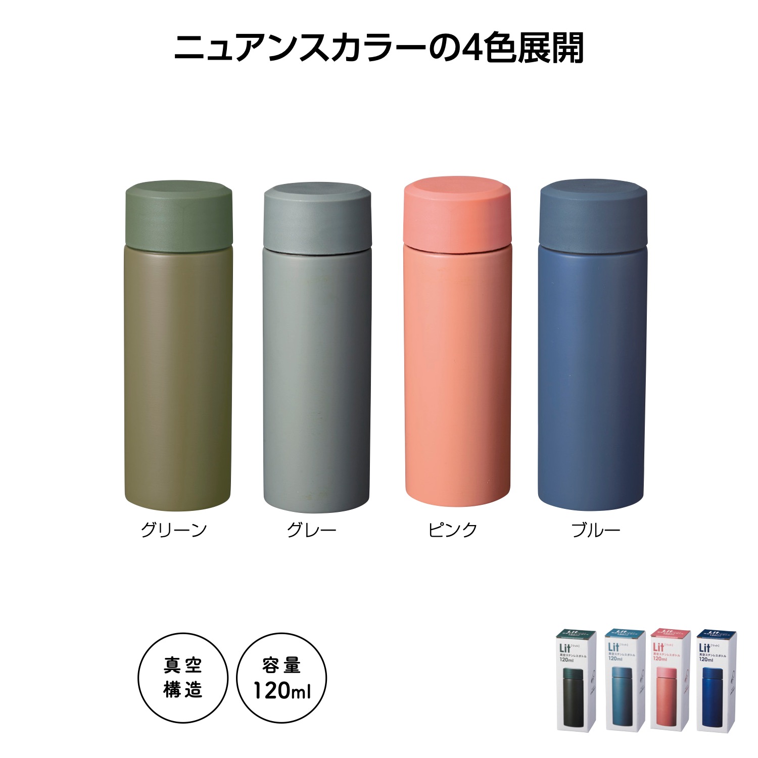 リット 真空ステンレスボトル120mlイメージ