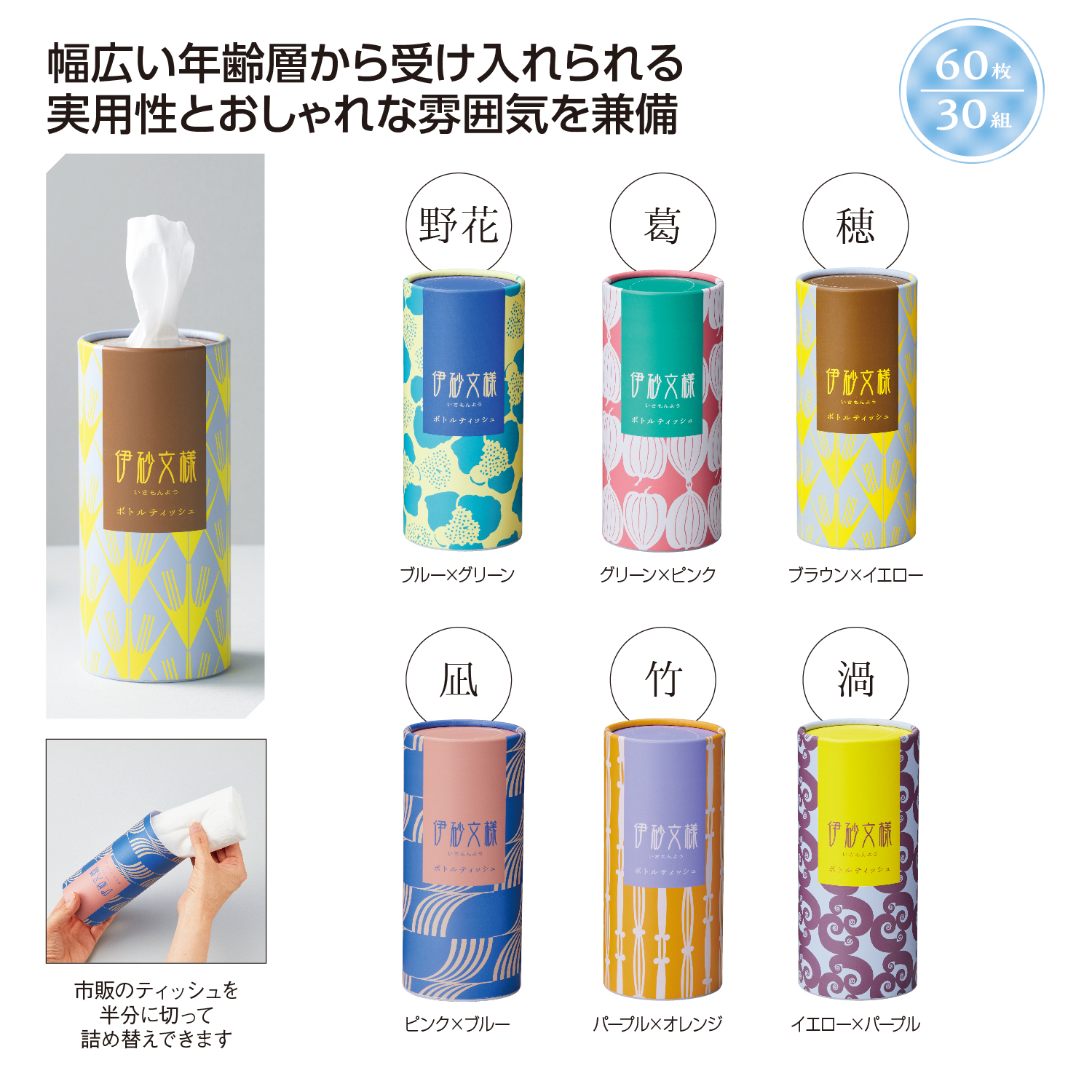 伊砂文様 ボトルティッシュイメージ