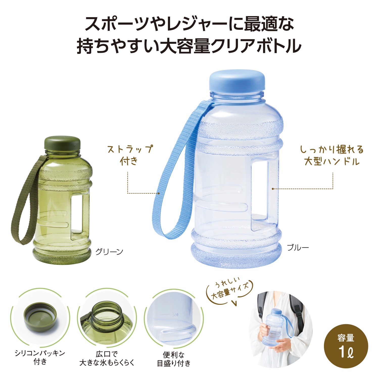 大容量アクティブボトル1.0Lイメージ