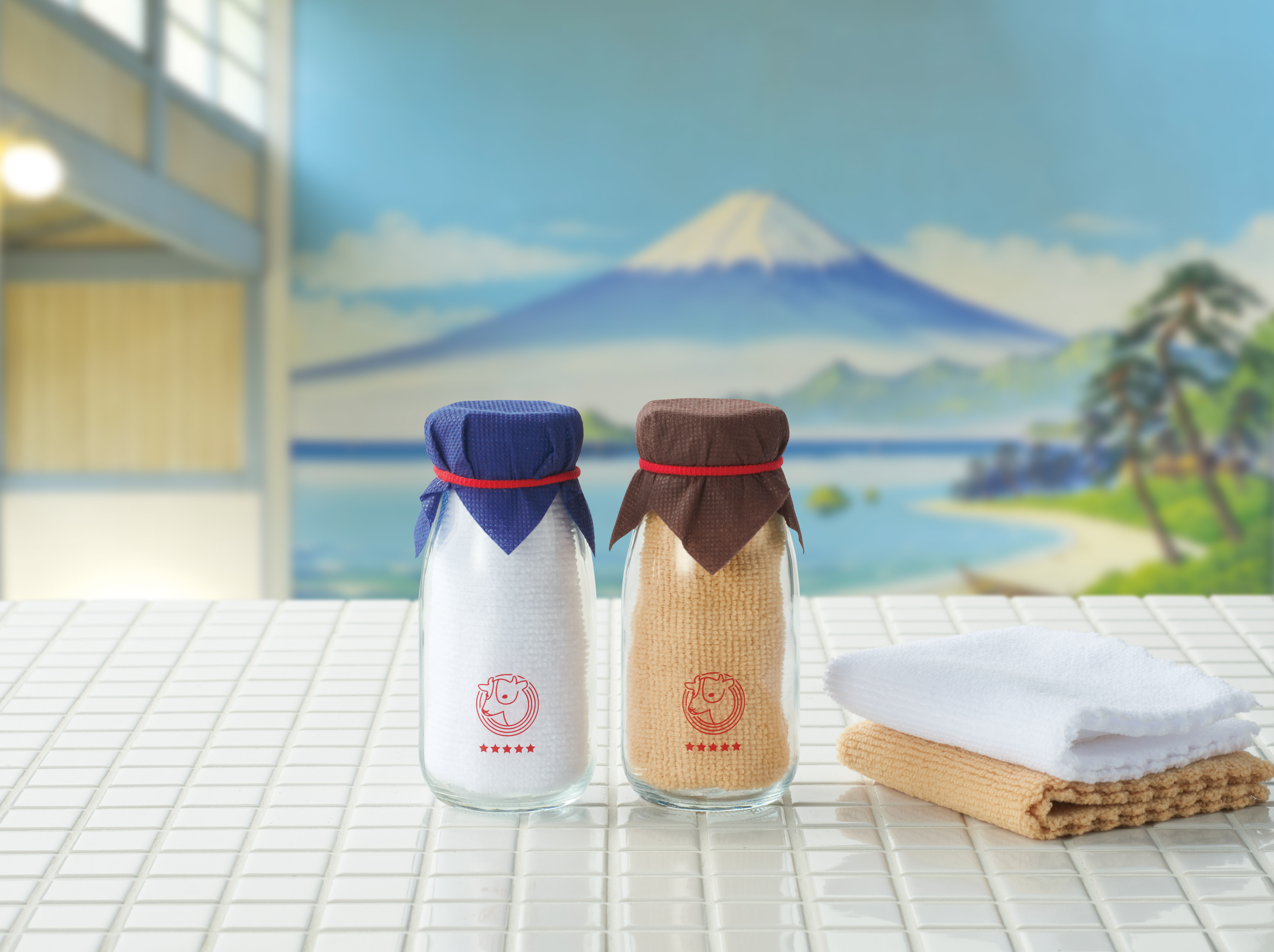 牛乳瓶入りハンカチタオルのイメージ9