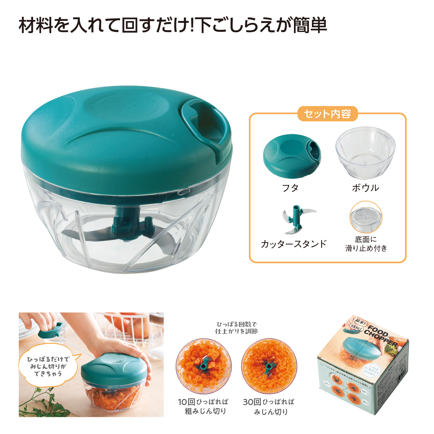 簡単！時短！フードチョッパーイメージ