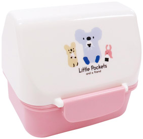 Little Pockets おにぎりお弁当箱　ピンクのイメージ2