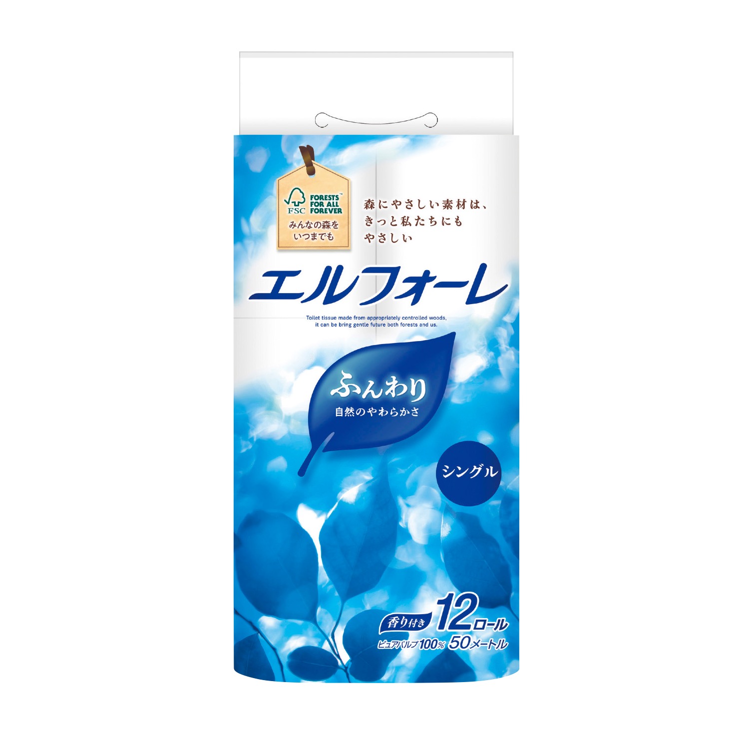 エルフォーレ トイレットティシュー12ロール　シングルイメージ