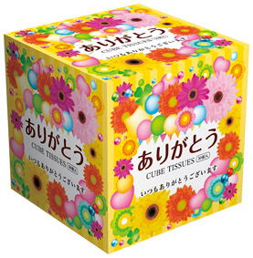 ありがとうキューブBOXティッシュ50Wのイメージ2