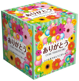 ありがとうキューブBOXティッシュ50Wのイメージ3