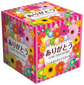 ありがとうキューブBOXティッシュ50Wのイメージ4