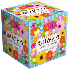 ありがとうキューブBOXティッシュ50Wのイメージ5